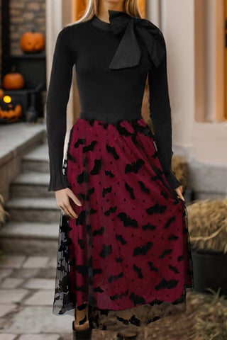 Halloween Bat Waist Mesh Skirt