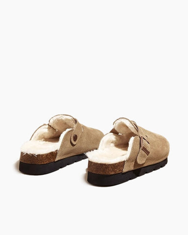 Thick-soled Furry Birkenstocks