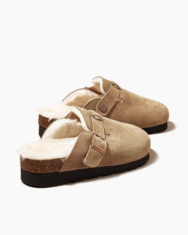 Thick-soled Furry Birkenstocks