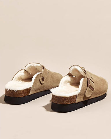 Thick-soled Furry Birkenstocks