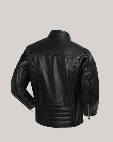 Men's Leather Bomber Biker Harley Motorcycle Jacket