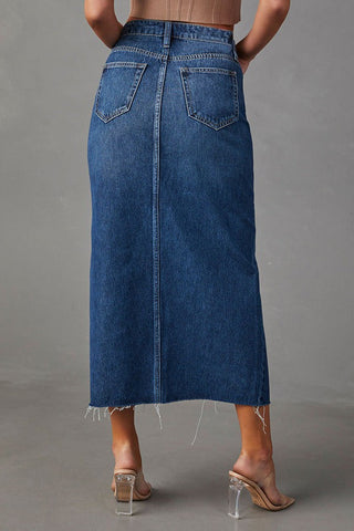 2024 New Split Denim Half Body Skirt