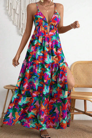 Printed Full Dexy Women's Strappy Bohemian Dress