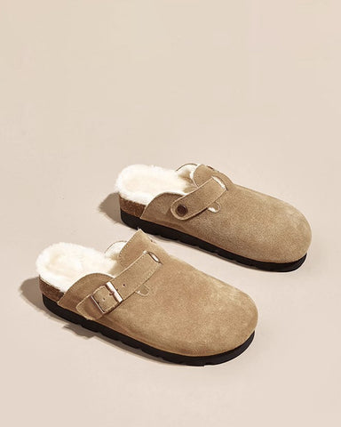 Thick-soled Furry Birkenstocks