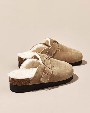 Thick-soled Furry Birkenstocks