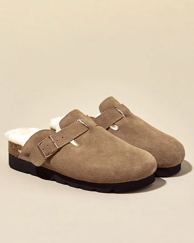 Thick-soled Furry Birkenstocks