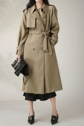 Pre Order Effortless Errands Solid Color V-neck trench coat