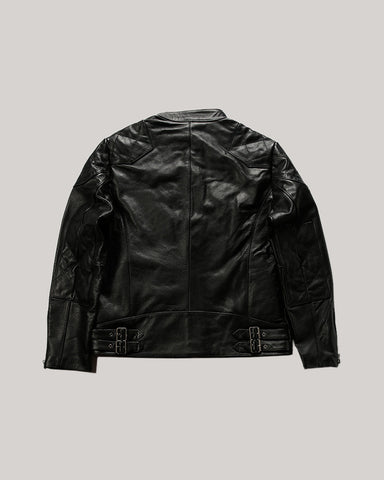 Men's Rhombus Lattice Racing Leather Jacket