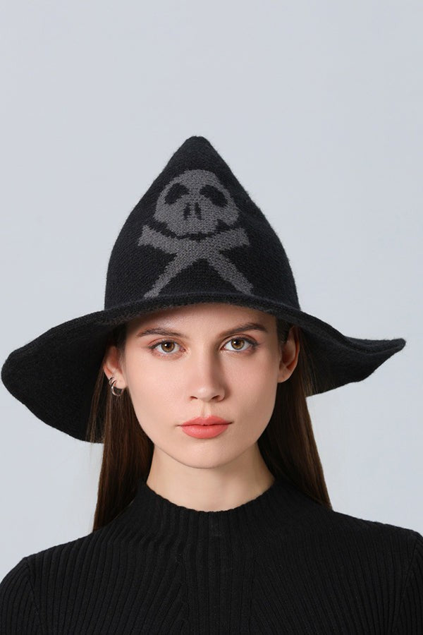 Halloween Skull-patterned Knitted Wool Hat