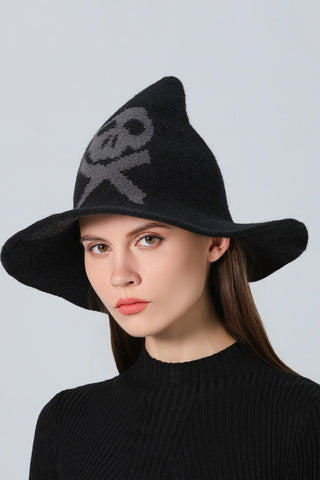 Halloween Skull-patterned Knitted Wool Hat