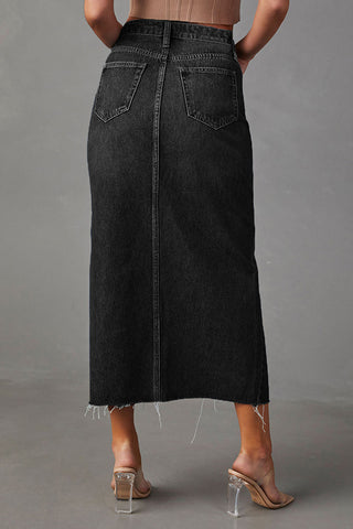 2024 New Split Denim Half Body Skirt