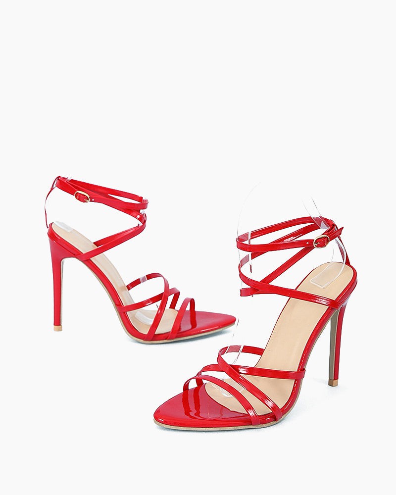 Patent-Leather-Solid-Color-High-Heeled-Sandals