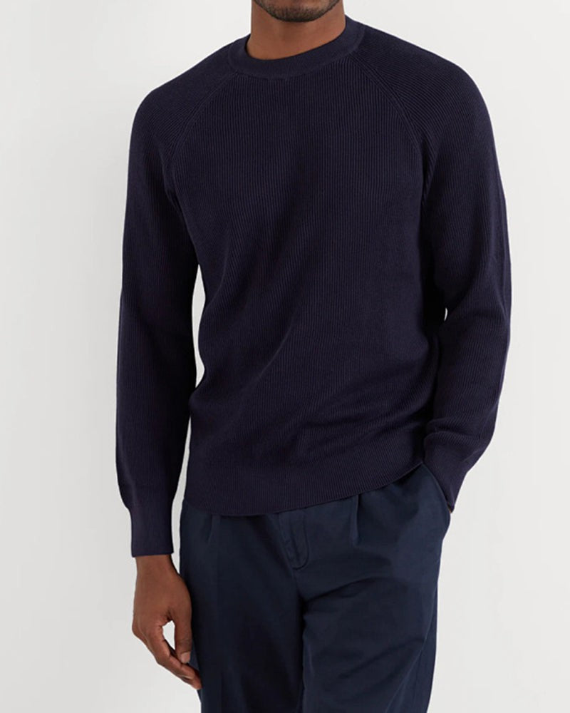 Men's 100% Merino Wool Fisherman Crew Sweater