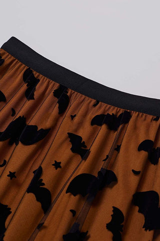 Halloween Bat Waist Mesh Skirt