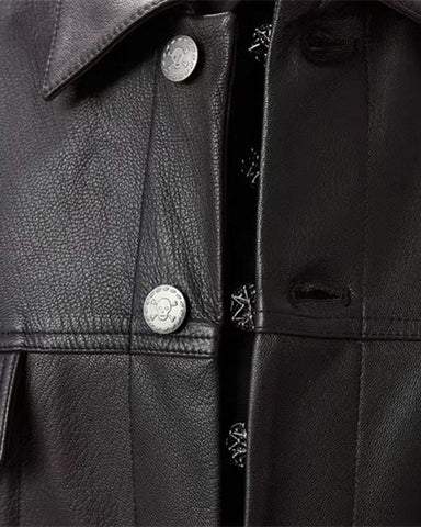 Loose-fitting Lapel Sheepskin Motorcycle Jacket