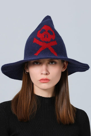 Halloween Skull-patterned Knitted Wool Hat