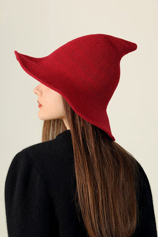 Halloween Pointed Brim Knitted Wool Hat