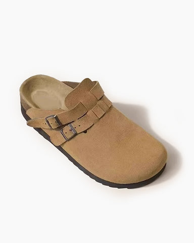 Soft Leather Thick-soled Half-slip Birkenstocks