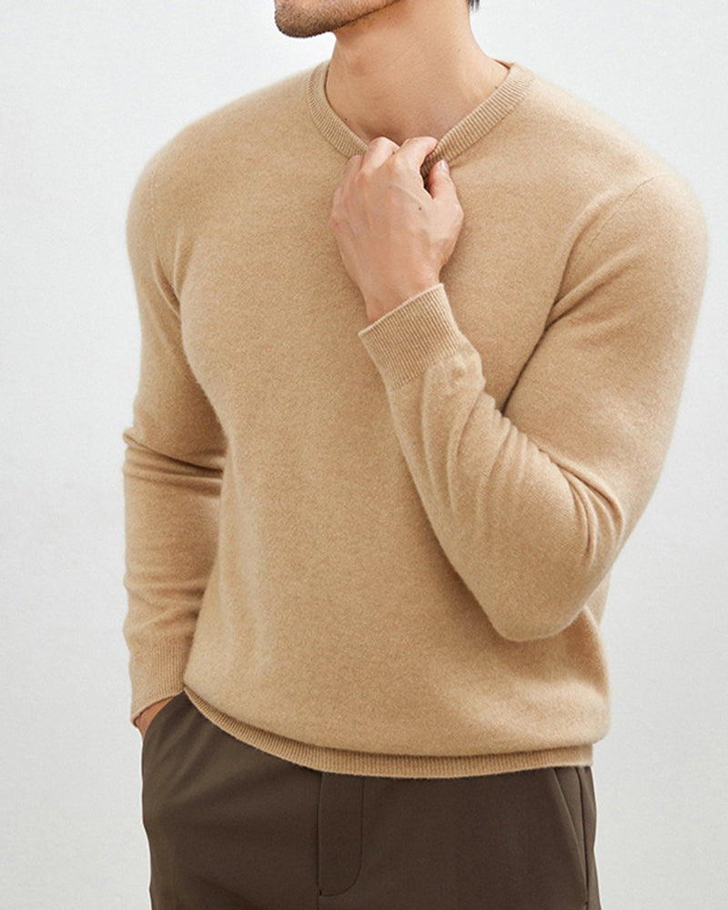 Men's Mongolian Cashmere Crewneck Sweater