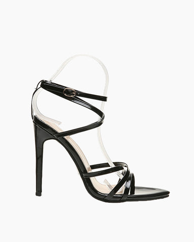 Patent-Leather-Solid-Color-High-Heeled-Sandals