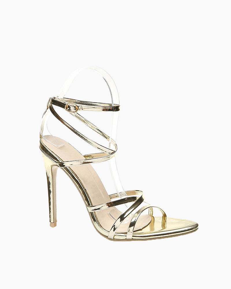 Patent-Leather-Solid-Color-High-Heeled-Sandals