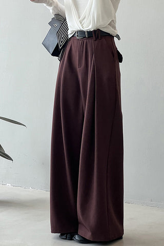 Elegant and simple Suited wide-legged pants