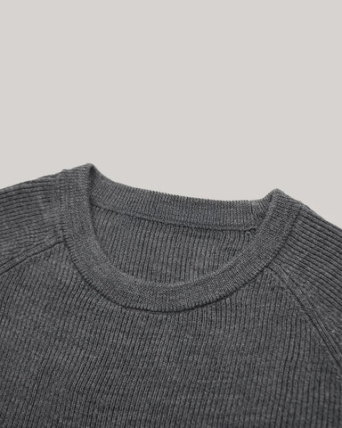 Men's 100% Merino Wool Fisherman Crew Sweater