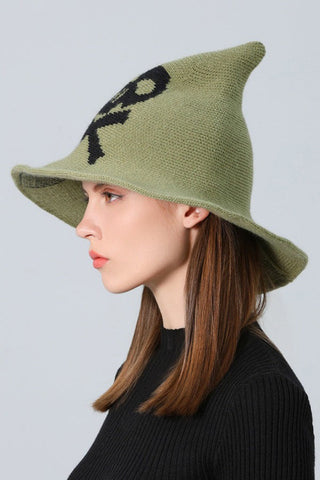 Halloween Skull-patterned Knitted Wool Hat