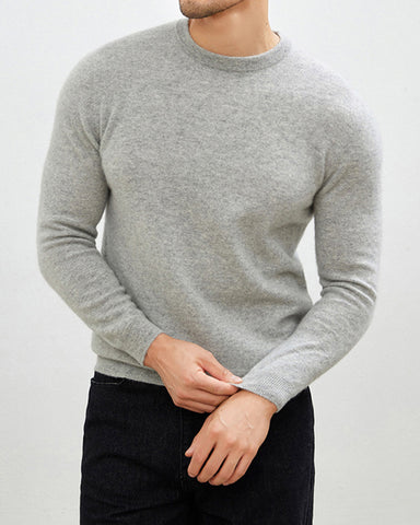 Men's Mongolian Cashmere Crewneck Sweater