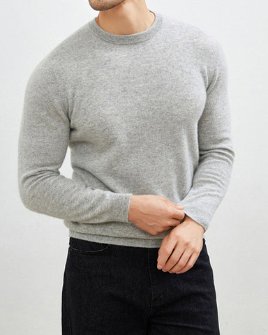 Men's Mongolian Cashmere Crewneck Sweater