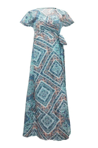 Sexy Bohemian Multi-patterned Flowy Maxi Dress