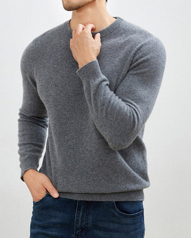 Men's Mongolian Cashmere Crewneck Sweater