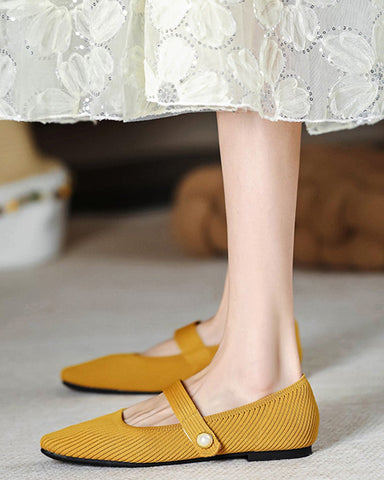 Mary-Jane-Flats-Yellow-ballet-flats