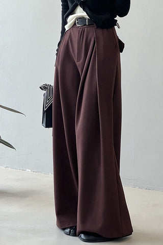 Elegant and simple Suited wide-legged pants