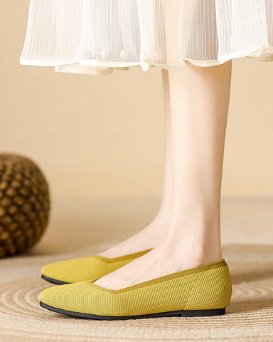 Fly-Knit-Yellow-ballet-flats