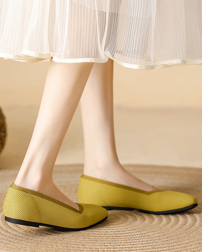 Fly-Knit-Yellow-ballet-flats