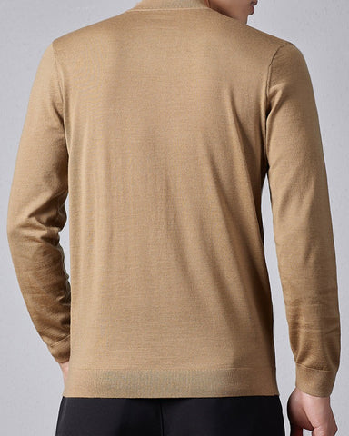 Men's Ultra Fine Merino Wool Mock Turtle Neck Jumper