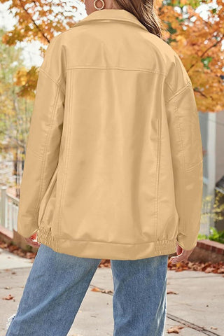 Sleek & Stylish Oversized  Loose Long Sleeve Motorcycle Jacket