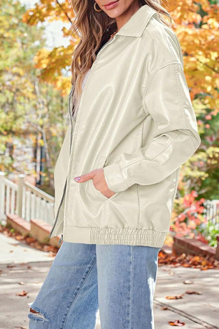 Sleek & Stylish Oversized  Loose Long Sleeve Motorcycle Jacket