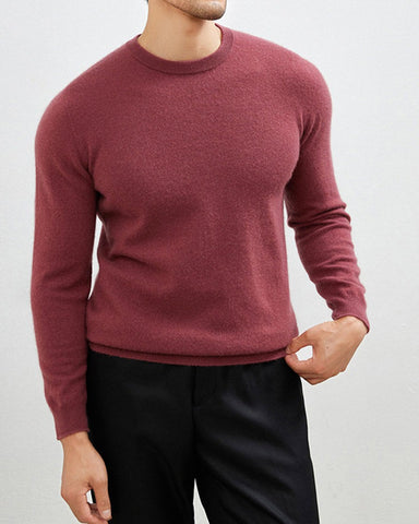 Men's Mongolian Cashmere Crewneck Sweater