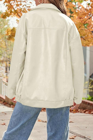 Sleek & Stylish Oversized  Loose Long Sleeve Motorcycle Jacket