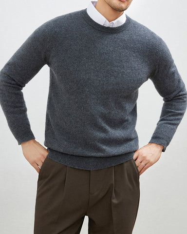 Men's Mongolian Cashmere Crewneck Sweater