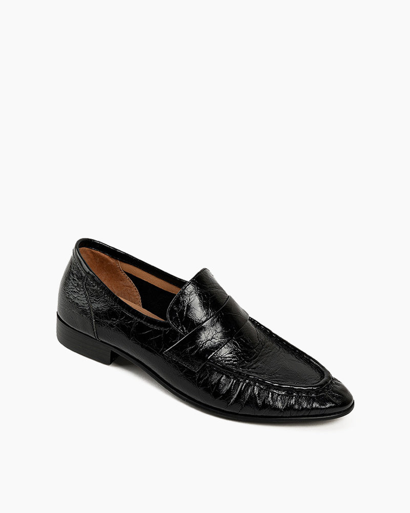 Genuine Leather Vintage Elegant French Loafers