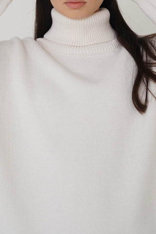 Autumn Awakening Solid Color High-Neck Sweater