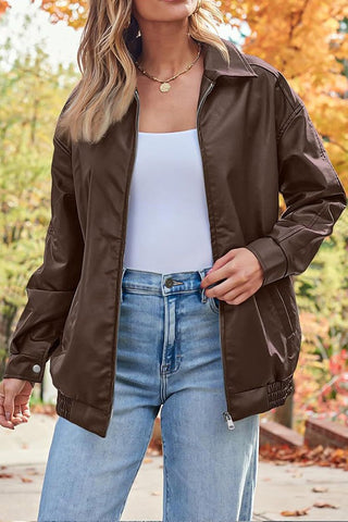 Sleek & Stylish Oversized  Loose Long Sleeve Motorcycle Jacket