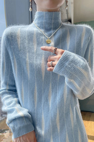 Regular Fit Striped Urban Turtleneck Sweater