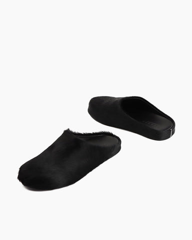 Designer Real Fur Slides Clogs Mules Flat Luxury Slippers