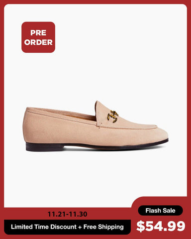 Alina Urban Elegance Suede Flat Loafers