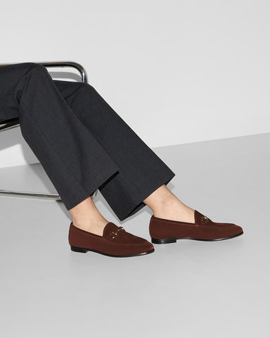 Alaia Urban Elegance Suede Flat Loafers