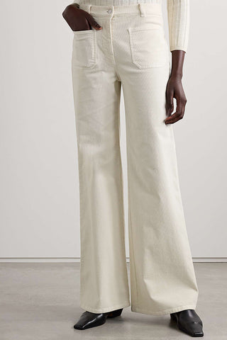 Silhouette Patched Pocket Straight Leg Pants